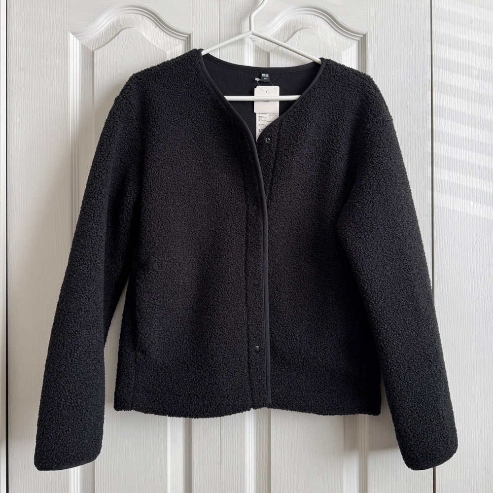 Uniqlo Black Pile Lined Fleece Jacket